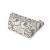 Portugal Tile Accessory Pouch w T-bottom in Brown